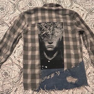 Maniere De Voir Gray Plaid Shirt